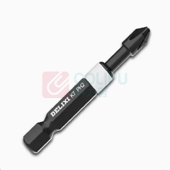 德力西 抗冲击磁强批头 K7 PH2 50mm 强磁加强筋 