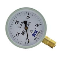 秦仪 压力表(含检测报告) Y-150 0-1.6MPa 禁油，直径150mm螺纹尺寸M20*1.5连接方式：径向，精度等级1.6附带第三方计量检测报告校准检定证书 