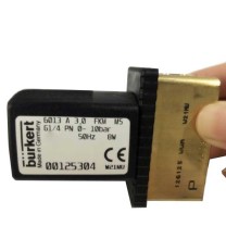 BURKERT 电磁阀 6013 两位两通常闭 通径2.0 密封材质：EPOM 接口：G1/8 压力范围：PN0-12bar 电压：24DC 功率：8W 