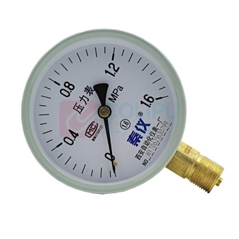 秦仪 压力表(不含检测报告) 0-1.6MPa M20*1.5Փ100禁油 径向直接式1.6级 