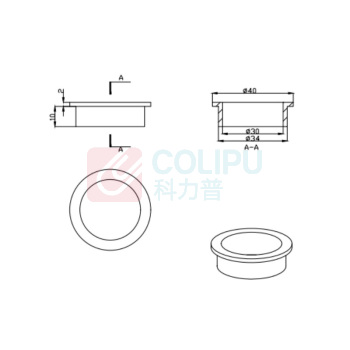 ZOTO 切割固定工装-底板组件1/圆形 40*12mm 304钢