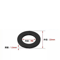 天卓五金 黑色304不锈钢平垫加大垫圈 M8*22*1.5mm (10个/袋)
