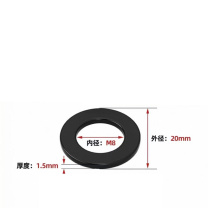 天卓五金 黑色304不锈钢平垫加大垫圈 M8*20*1.5mm (20个/袋)