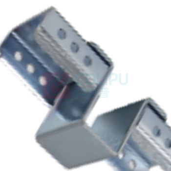 罗德力 40流利条过桥平接头冷轧钢镀白锌 L131.4*W46.5*43mm 厚度2mm 精益管三代辅件