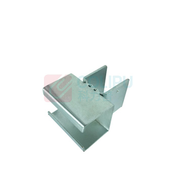 罗德力 38铝流利条底卡接头冷轧钢镀白锌 43mm*60mm*40.4mm 厚度2mm 精益管三代辅件
