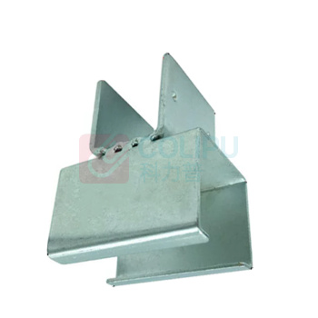 罗德力 38铝流利条底卡接头冷轧钢镀白锌 43mm*60mm*40.4mm 厚度2mm 精益管三代辅件