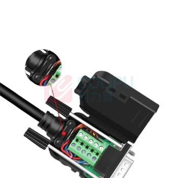 也仁 免焊接头 DB9公头 RS232/485/422插头 9针COM口插头