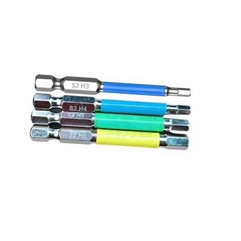 番鑫工贸 内六角批头 H3/4/5/6 4件套彩色套装 65mm长 3mm4mm5mm6mm套装