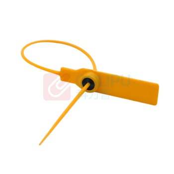 罗德力 一次性塑料铅封 物流防盗施封锁货柜安全封条 全长28cm 1000根/组 (橙色)
