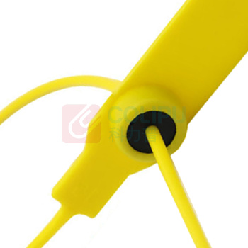 罗德力 一次性塑料铅封 物流防盗施封锁货柜安全封条 全长28cm 1000根/组 (黄色)