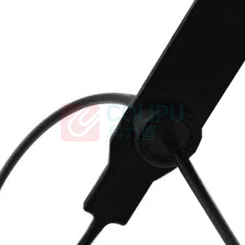 罗德力 一次性塑料铅封 物流防盗施封锁货柜安全封条 全长28cm 1000根/组 (黑色)