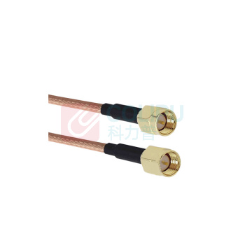 荣威胜 SMA 公‑SMA 公同轴信号连接线缆组件 RWS-SMA-JJ 1m (透明) 50Ω RG316 超柔线缆 镀银屏蔽 耐高温