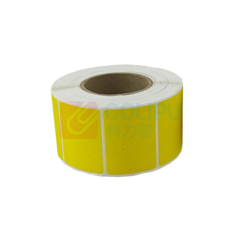 罗德力 彩色标签纸热敏不干胶贴纸 100*60mm*500张*5卷 (黄色)