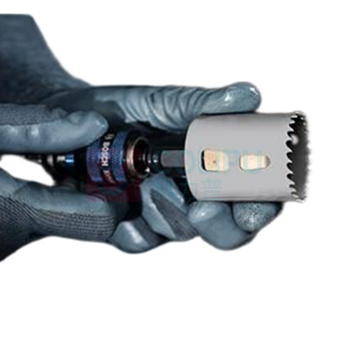 博世 BOSCH 双金属复合材料开孔器 快换系统 7/16" 11 mm六角柄,配7.15*105mm HSS-G 导钻 2608901966