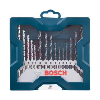 博世 BOSCH 手电钻15支批头钻头混合套装 2607011475