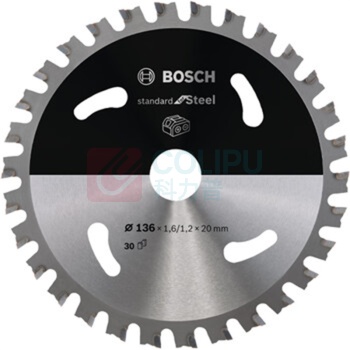 博世 BOSCH 专业级 充电式圆锯片 T30 金属切割超薄圆锯片136x1.6/1.2x20mm 2608837746