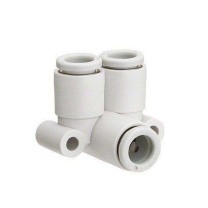 华航 双管弯头 KQ2LU10-00A 一个 (本色)