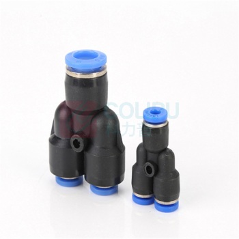 宁上 气动软管快速接头Y型塑料三通 PY-8 快插