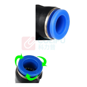 谦华智科 CHAHIGER TECHNOLOGY 塑料气管蓝帽快插等径直通接头 PU-4 快插4mm-快插4mm