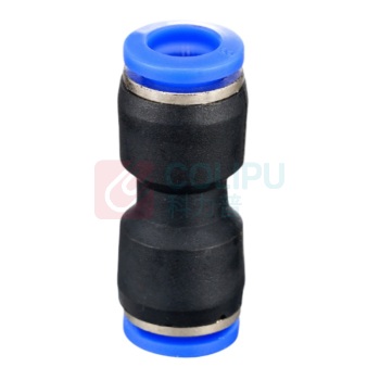 谦华智科 CHAHIGER TECHNOLOGY 塑料气管蓝帽快插等径直通接头 PU-4 快插4mm-快插4mm