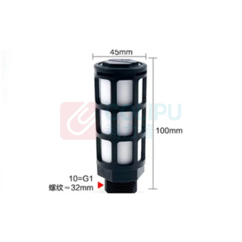 铸固 ZHUGU PSL电磁阀消声器 塑料气动消声器消音器气缸降噪 PSL- 1寸 (黑)
