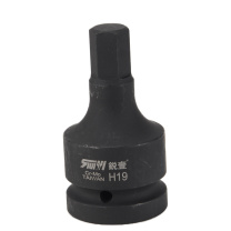 锐壹 风炮套筒 内六角1寸长度100MM H19mm 六角风炮汽车维修重型套筒气动套筒头