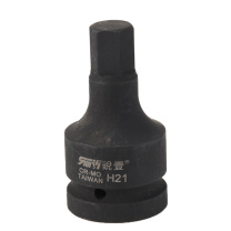 锐壹 风炮套筒 内六角1寸长度100MM H21mm 六角风炮汽车维修重型套筒气动套筒头