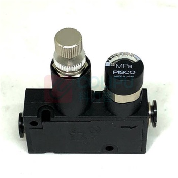 pisco 微型调压减压阀 RVUM6-6 进6mm出6mm (黑色)