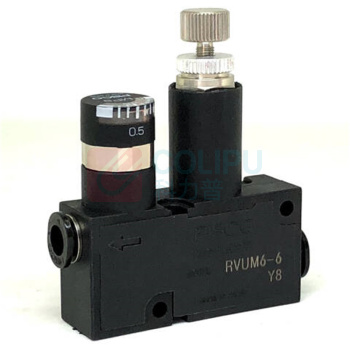 pisco 微型调压减压阀 RVUM6-6 进6mm出6mm (黑色)