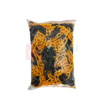 罗德力 塑料警示防护链条 6MM粗 (黄黑) 25米/包