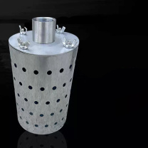 力航 不锈钢三层圆头消音器 4分,18CM*11.5CM