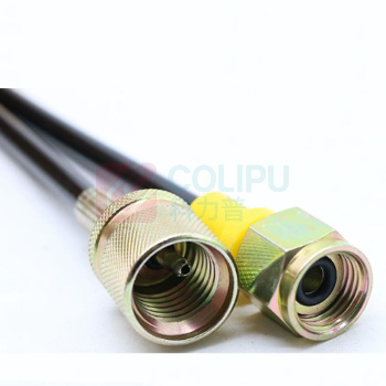 优迪卡 UTICA 高压测压软管 GE80-503-1614 W.P.630bar B.P.1900bar 大头M16×2内螺纹带自闭锁接头 小头M14×1.5内螺纹接头 L=1200