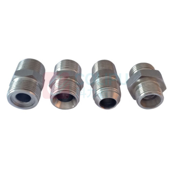 煦研工业 XUYAN INDUSLRAL 油管接头 G1/4平口xG1/4D型 不锈钢 双外螺纹连接 弯通 10个起订