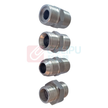 煦研工业 XUYAN INDUSLRAL 油管接头 G1/4平口xG1/4D型 不锈钢 双外螺纹连接 弯通 10个起订