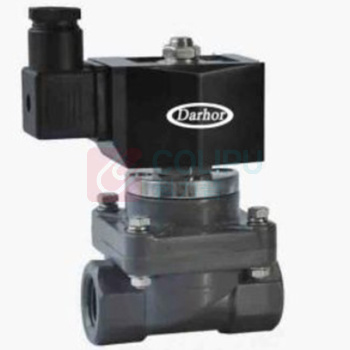 Darhor 四氟电磁阀 DHF21-25-H 1/2″G 24VDC 0.3-6 bar 