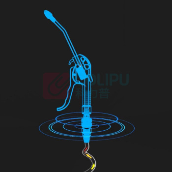 玉梁成 节能静音吹灰枪吹尘枪吹风枪消音器无尘车间专用 蓝色款 210g 