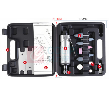 锐力马 气动打磨机 UL-327 机身长170mm (抛光白) 强力型+工具箱