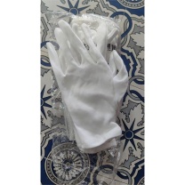 开图 纱手套 长度21cm 手腕宽度8.5cm,尼龙款 (白色)