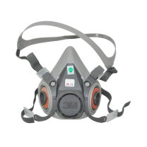 3M 小号半面罩头戴式防护面具主体 6100  需搭配6000系列滤毒盒等配件使用