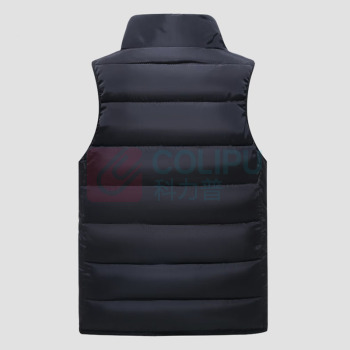 龙伟联合 羽绒棉马甲 定制工作服 冬季加厚软件公司展会劳保马夹坎肩男装订做