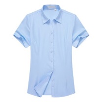 利郎 商务工作服成衣免熨烫衬衣 短袖 CY487 175 (蓝色)