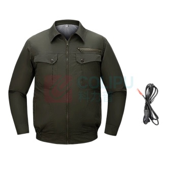 耐典 空调服 GYJ666 上衣1件+9600mAh套件 2XL/180 (军绿) 套件包含风扇*2个,电池*1个,连接线*1条,充电器*1条