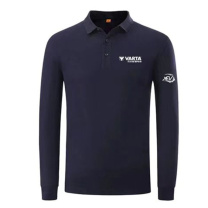 瓦尔塔 VARTA 定制POLO衫长袖 M 高密珠地棉面料,吸汗排湿,胸口+袖臂+后背印刷logo