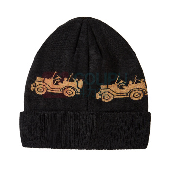 Jeep 时尚保暖针织帽 J143078907 均码56-60CM (白色/品牌黑/藏青(随机发货))