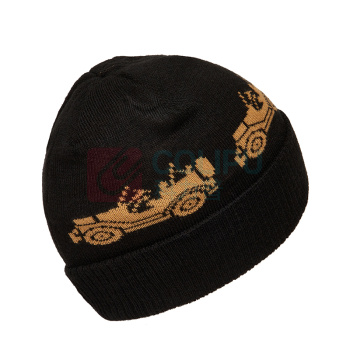 Jeep 时尚保暖针织帽 J143078907 均码56-60CM (白色/品牌黑/藏青(随机发货))
