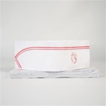 护善 纸质一次性厨师帽 80g (红边) 20个/包