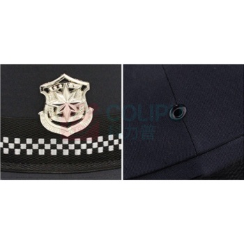 耐典 新式保安平顶大檐帽保安帽子保安作训物业酒店大盖帽大檐帽 56 (藏绿色)