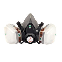 普达 呼吸器 半面罩 自吸过滤式 FD-410半面罩套装配3号盒+棉+盖