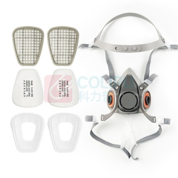 3M 防毒面具 6200七件套  6200半面罩x1 6001CN滤毒盒x2 5N11滤棉x2 501滤棉盖x2