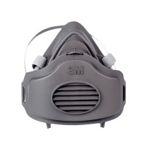 3M 半面式防尘面具+承接座黑色 3200+3700 面具+承接座各一个